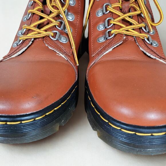 Doc Martens Chestnut Leather Lace Up Boots - Picture 5 of 11